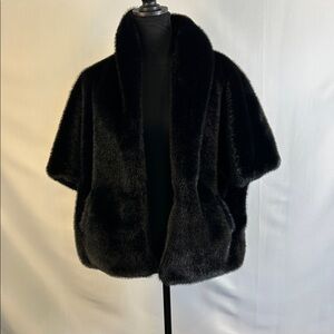 Elegant Gemma Layne Black Faux Fur Jacket